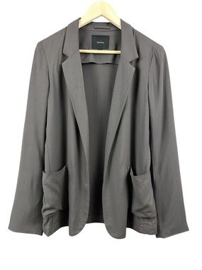 Talula Kent Blazer Open-Front Grey Lightweight Cardigan Size 4